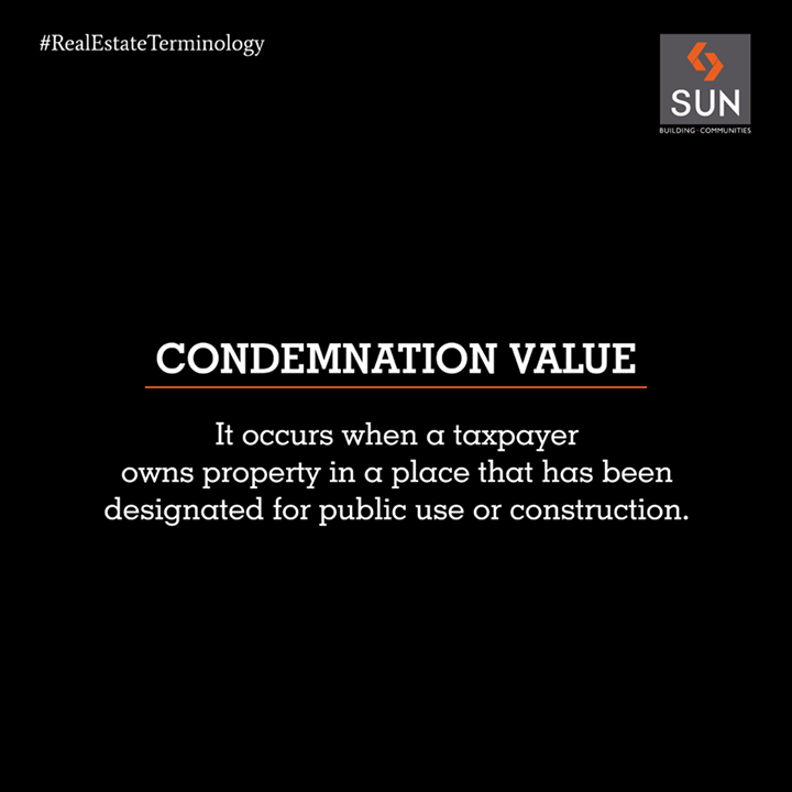 #RealEstateTerminology

A real estate terminology that one should be
aware of. For a public purpose a property is seized by the public authority and the owner is offered the market value of the property.

#condemnationvalue #realestate