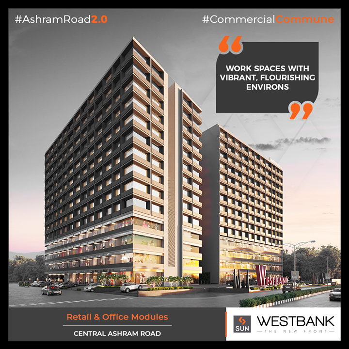 Westbank promises to be the next generation flourishing work environment! 

#SunBuilders #RealEstate #WestBank #SunWestBank #Ahmedabad #Gujarat #SunBuildersGroup #AshramRoad2point0 #commercialcommune #ComingSoon #NewProject