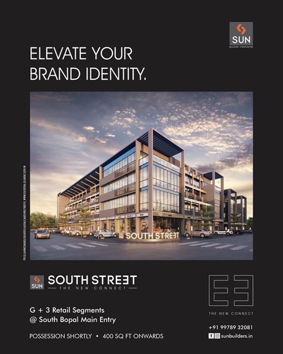 Sun South Street is designed for today’s retail needs looking at the opportunity of the captive audience at SOBO.

For Details Call: +91 99789 32081

#SunSouthStreet #Ahmedabad #SunBuildersGroup #Gujarat #RealEstate #Commercial #Retail #SunBuilders #SouthBopal #SOBO
