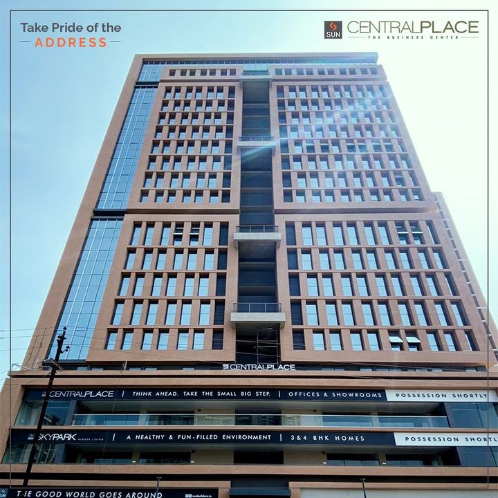 Success isn't too far from Sun Central Place, a TWENTY storied Business marvel at Bopal Flyover. Take your business to an accessible location where the cityscape becomes your everyday view. From the planning to the compactness of the project, Sun Central Place is an address to take pride of.

For Details Call +91 987932058

#retail #offices #bopal #commercial #safeinvestment #qualityconstruction #ethics #realestateahmedabad #sunbuildersgroup #staysafe #wecare