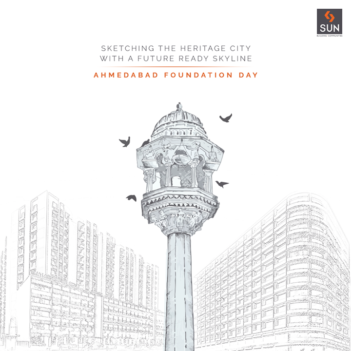 Sketching the heritage city with a future ready skyline.

#HappyBirthdayAhmedabad #AhmedabadFoundationDay #AhmedabadFoundationDay2021 #AhmedabadSthapanaDivas #SunBuildersGroup #SunBuilders #RealEstate #Ahmedabad #RealEstateGujarat #Gujarat