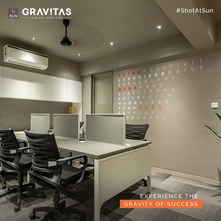 Experience the gravity of success with uncompromising value for proximity, personal growth & aspiration.

Think positive, be an optimist and make your entrepreneurial dreams happen at Sun Gravitas.

Move to what moves you - Sample Office Ready; Book your visit today!

For Details Call: +91 9978932058

Location: Shyamal Cross Road
Status: Possession Shortly
Architect: @hm.architects

#SunBuildersGroup #SunBuilders #SunGravitas #SampleOffice #CommercialSpace #Offices #Retail #Showrooms #PossessionShortly #BuildingCommunities #SmartInvestment #ShyamalCrossRoad #RealEstateAhmedabad