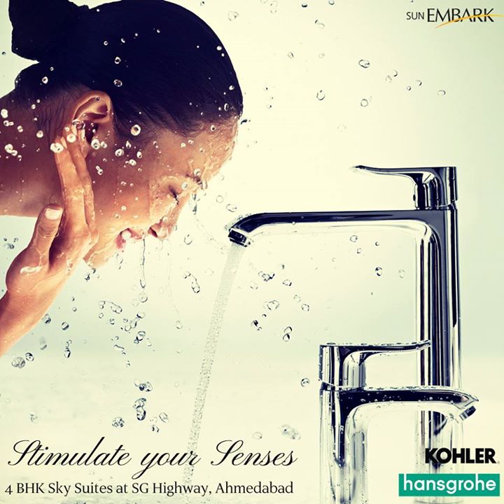 Quality is all about attention to detail. Which is why at Sun Embark, we've left nothing to chance. Sanitary ware from KOHLER and Bath fittings from Hansgrohe combine impeccable quality and pleasing aesthetics to transform your bathroom into a beautiful, functional, and utterly personal space. Go ahead, make a splash! Flats ready for possession. Call +91 8306664888 or visit http://bit.ly/13zS8Vn for details.