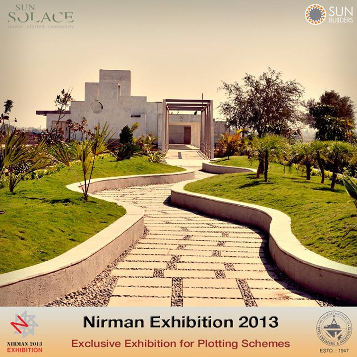 Sun Builders Group invites you to NIRMAN-2013 - An exclusive exhibition for plotting schemes in Gujarat. 
From 18th to 21st October at GICEA, Nirman Bhavan, Opp. Law Garden, Ahmedabad. 
Find us at Stall - L2&3 between 11:00 am - 7:00 pm.

#plots #weekendhomes #farmhouse