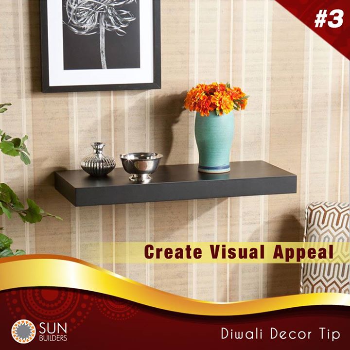 DIWALI DÉCOR TIP #3

Lend drama to your living area with new features like narrow floating shelves on an empty wall. Display your books, accessories, even art. And feel free to change the display as the months change.

#Diwali #homedecor #festival #celebrate