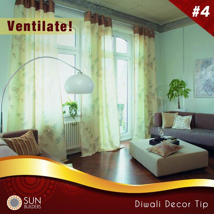 DIWALI DÉCOR TIP #4

The Monsoon obviously meant damp, dark and dank interiors; but the sun finally shining. Get all that lovely sunshine in by throwing open your door and windows and let the fresh air circulate. Opt for florals in your drapes to lend the feeling of nature indoors.
#Diwali #homedecor #festival #celebrate