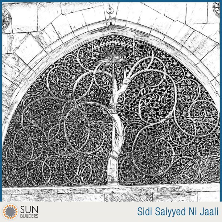 Sidi Saiyyed Ni Jaali, an intricately carved lattice stone window in the Sidi Saiyyed #Mosque, was built in 1573 and continues to be a recurring motif in the life of #Ahmedabad. Sidi Saiyyed Ni Jaali is also the inspiration for the logo of the world renowned IIM-Ahmedabad.