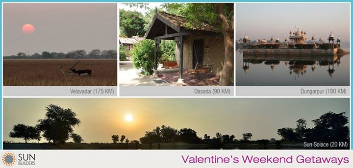 Heartiest Valentine's Day wishes from Sun Builders Group. If you fancy a spontaneous weekend getaway to mark the occasion, here are some offbeat destinations within 200 KM of Ahmedabad.