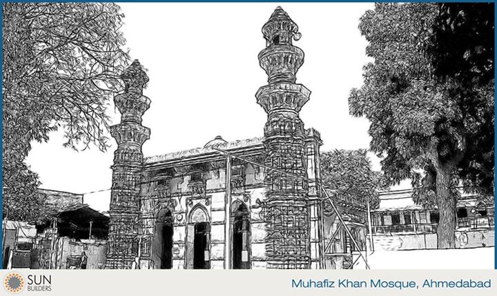 Constructed in 1465 by Jamail-ud-Din Muhafiz Khan, the Muhafiz Khan Mosque is an excellent example of Mughal architecture and is credited with introducing a new architectural style to Ahmedabad. #Culture #Landmarks #Ahmedabad