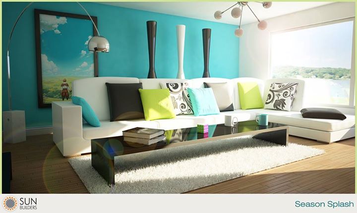 Turquoise is the perfect colour to give your home some verve. Splash up your decor with turquoise and have your room cheer like a cloudless sky! #homedecor #seasoncolors