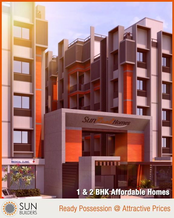 Sun Builders Group present Sun Real Homes - 1 & 2 BHK Affordable Homes loaded with features and amenities for a modern lifestyle. Ready possession at attractive prices. For details get in touch today at +91 98795 23871 or +91 3011 1000