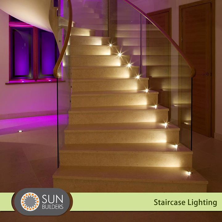 Illuminating the staircase adds beauty and bring your steps to life. It's time you turn that stairway into a centerpiece #HomeDecor #stairs #lighting