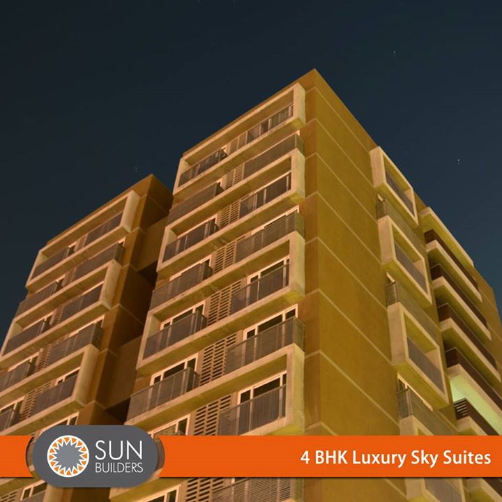 Sun Embark 4BHK Sky Suites by Sun Builders Group will awe you with its architectural beauty, luxurious finishes, and spectacular views. For details call +91 98795 23871. #luxurious #apartments #ahmedabad