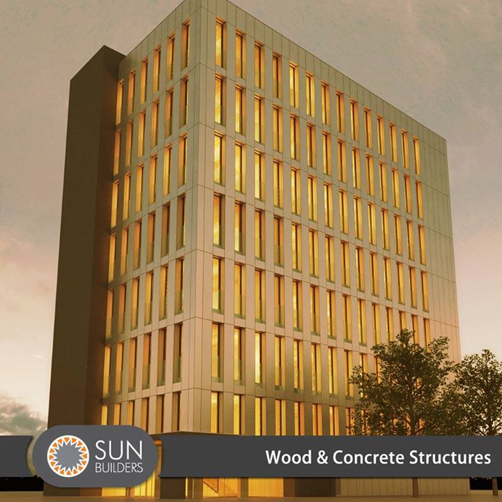 By combining wood and concrete together, buildings substantially reduce the amount of concrete used, resulting in a lighter structure, with a smaller foundation and upto 90% lower carbon dioxide emissions. #sustainable #construction