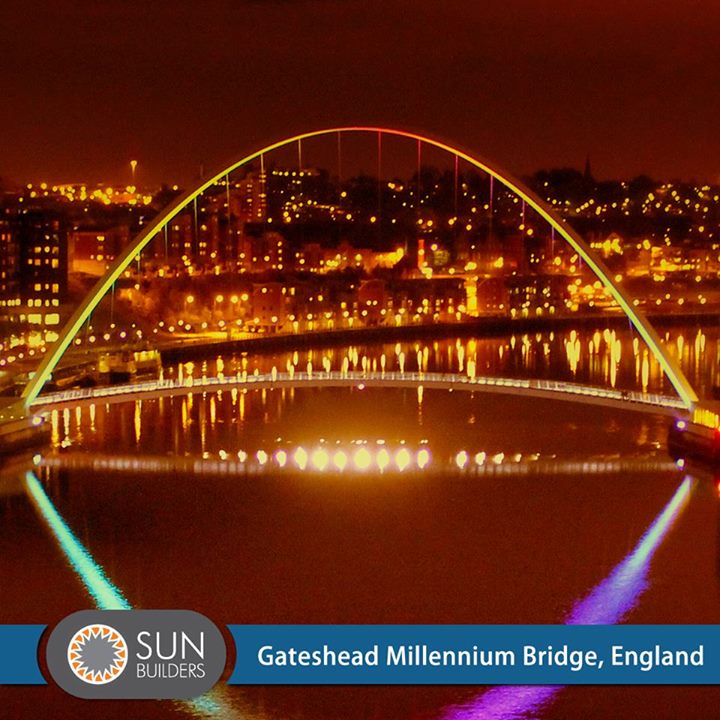 Designed by Wilkinson Eyre Architects, it is the world's first and only tilting bridge. It spans the River Tyne while linking Gateshead with Newcastle and its grace and engineering attract people from all over the world! #Engineering #Landmark