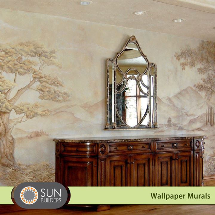 Wall murals redefine your interior designs and look wonderful with vintage furniture and antique items in your home, emphasizing the unique style of your room decorating. #homedecor #Murals
