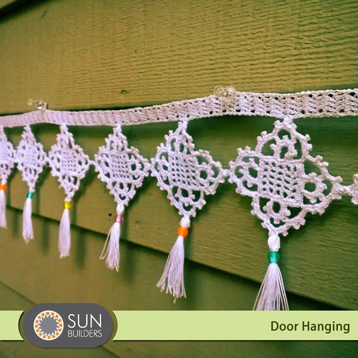 As Diwali is approaching fast, decorate your entrance doors with door-hangings embellished with embroidery, bells or mirrors to give a festive charm to the house. #Diwali #home #decor