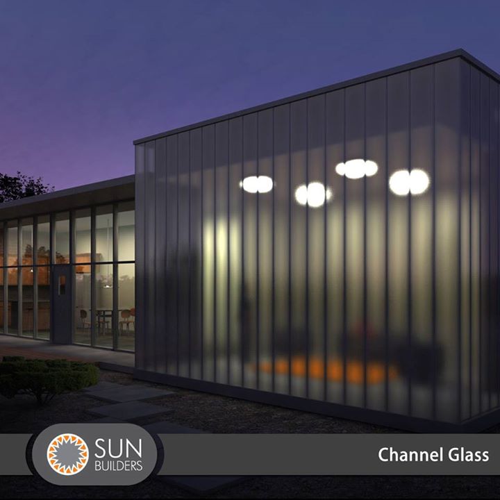 Channel glasses with their U-shaped, cast-glass channels diffuse extensive amounts of natural light deep into interior spaces without glare or excessive shadows, while reducing heat transfer. #sustainable #innovative #construction