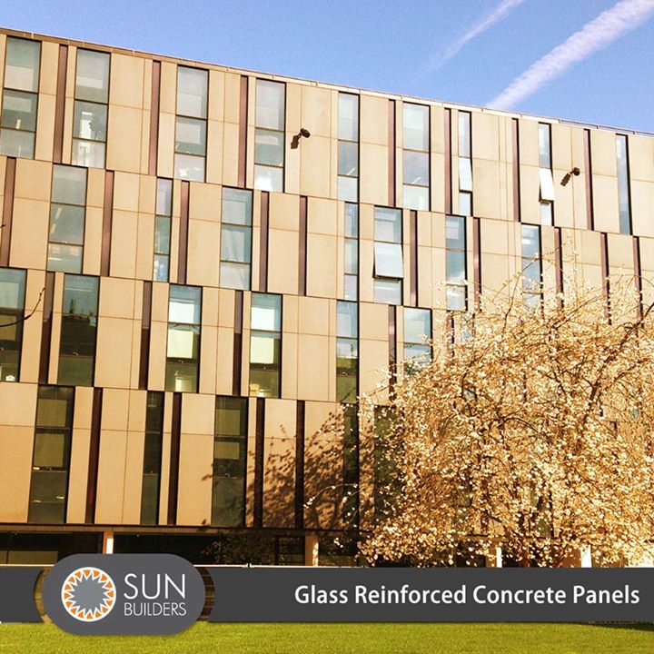 Facade elements made of glass fibre concrete are stable, lightweight, able to withstand the effects of weather and at the same time sustainable and aesthetic. #innovative #construction