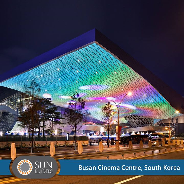 Busan Cinema Center, the landmark of Busan, incorporates a theater, indoor and outdoor cinemas and numerous linked public spaces. The essence of the building though is its super-sized cantilevered roof known as the Big Roof. #Amazing #Architecture