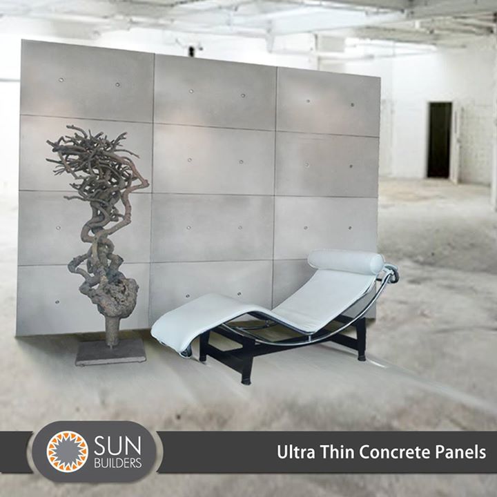 The ultra-thin panels made from reinforced high performance concrete are waterproof, stain resistant and can be fixed to all existing walls. #innovative #construction