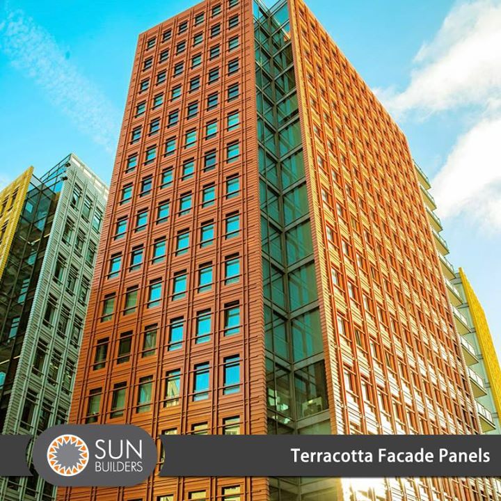 Terracotta facade panels blend urban tradition and materials with innovative technology to provide an energy efficient way to protect, ventilate, and give a unique look to buildings. #Innovation #Construction #Sustainable