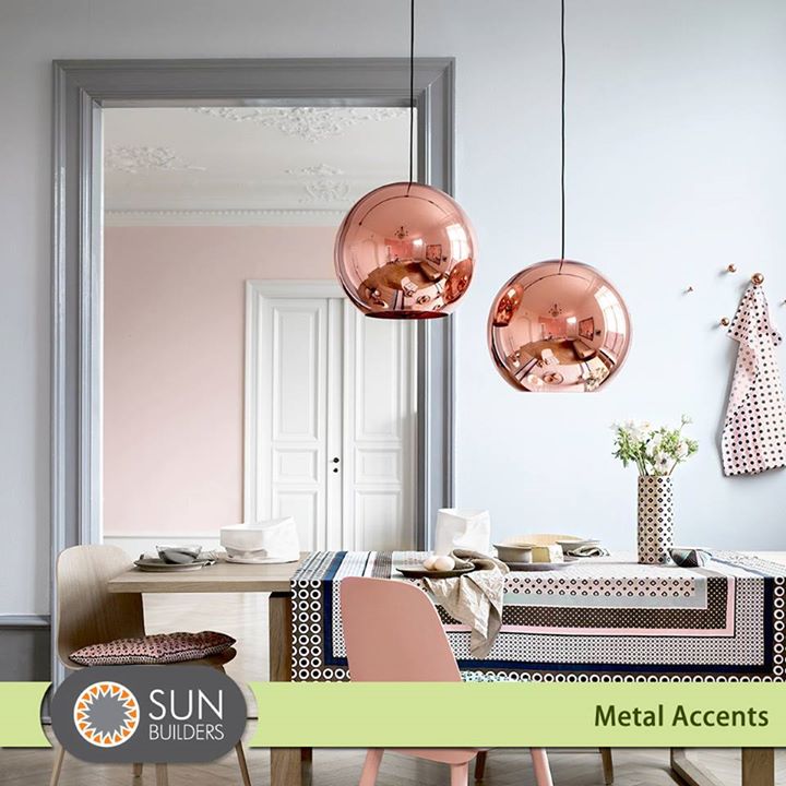 Be it brass, copper, iron, or steel, adding metal accents to your home décor is definitely a hot trend in 2015. #Decor #Metal #Style