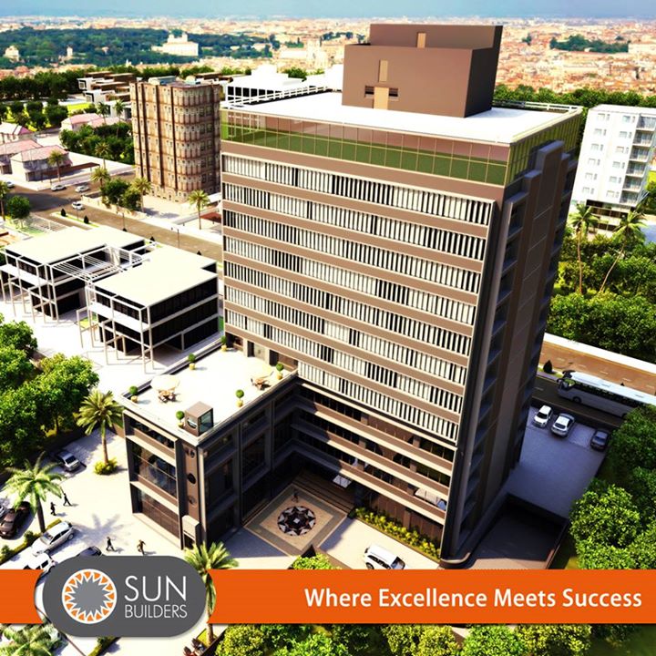 Sun Square by Sun Builders Group offers rich and top of the line features that would certainly optimize your business and pursuit for excellence. #officespaces #corporate #showroom
