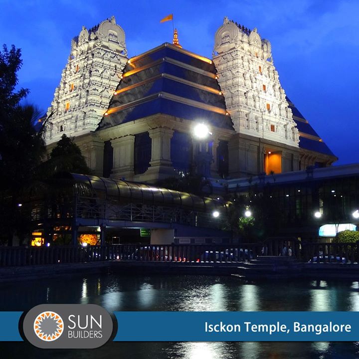The Iskcon temple at Bangalore is Iskcon's largest temple complex in the world and features an exquisite blend of modern and traditional South Indian temple architecture. #Landmark #Architecture