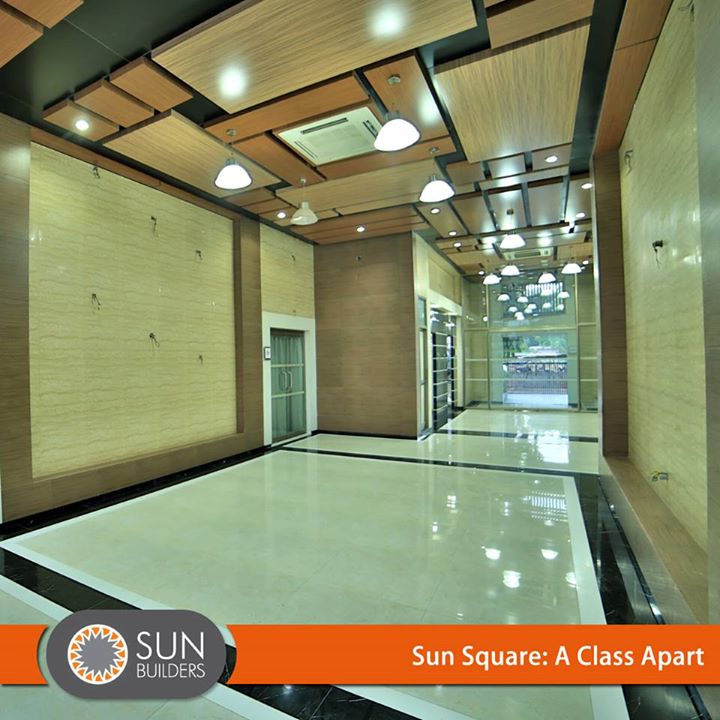 Sun Builders Group presents Sun Square with state-of-the-art amenties that will help you take your business to the next level. #officespaces #corporate #showroom