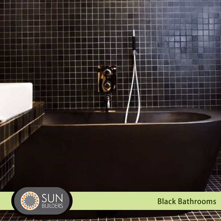 If you wish to make your bathroom look glamorous, dramatic and luxurious, black is the way to go! #stylish #bath #decor