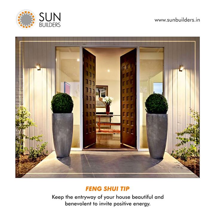The front door of the house is where the auspicious energy of the house entices. 
 #FengShui #Tips