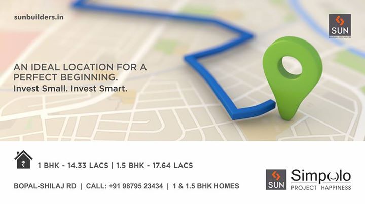 A location that is a perfect door to eternal happiness. Invest small. Invest smart. Sun Simpolo, Project Happiness brings to you 1 & 1.5 BHK homes smartly designed to make an ideal home.

#SunSimpolo #ProjectHappiness

Book here: http://sunbuilders.in/GAdwords/