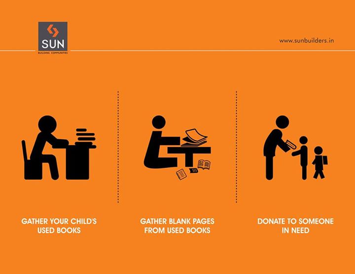 Presenting our latest #CSR initiative #DonateEducation. Join us in our noble efforts by collecting used books and blank pages and send them to us. 
We'll ensure it reaches less privileged children.
Please call +91 98795 23836 for more details.