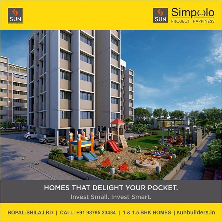 Presenting Project Happiness to delight your pocket as well as you.Invest in SUn Simpolo, 1 & 1.5 BHK homes starting from 14.33 lacs!

Visit: http://www.sunbuilders.in/Sun-Simpolo/index.html