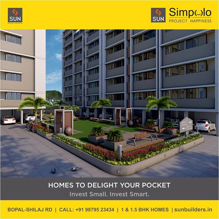 Invest Small but invest smarter. Invest in Project Happiness with home starting from just Rs. 14.33 lacs! Visit to know more: http://sunbuilders.in/sun-simpolo/