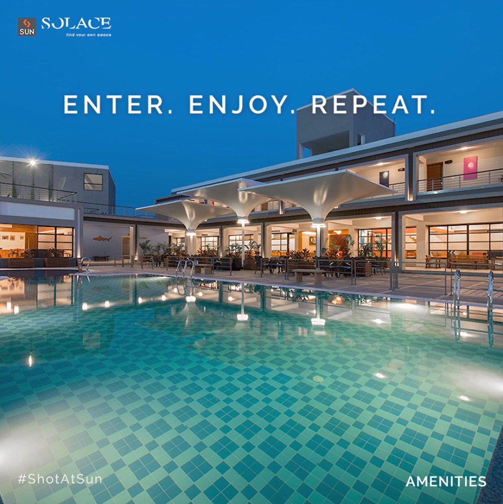 Indulge into a luxurious escape full of choices at Sun Solace. A rejuvenating landscape with the finest amenities, encompassing 3 full-fledged Club Houses Swimming Pool with Table Tennis, Billiards, Gym, Min--Theatre, Multi-purpose Court and much more.

Bookings are open for Plots and Villas.
For Details Call: +91 99789 32062

#SunBuildersGroup #SunBuilders #SunSolace #WeekendHome #Sanand #Nalsarovar #BuildingCommunities #RealEstateAhmedabad