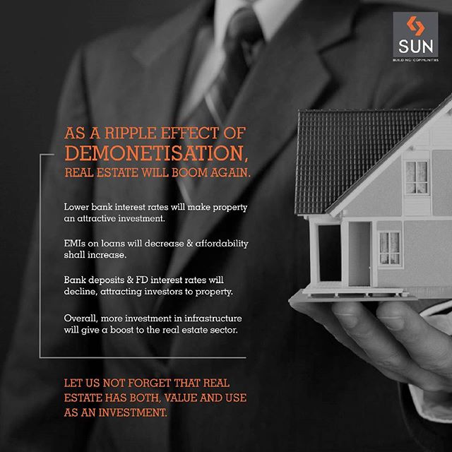 Real Estate and Demonetisation are clearly the talk of the town right now. We have listed a few points that justify our belief that real estate is all set to boom again. #Sun #Demonetisation #RealEstate