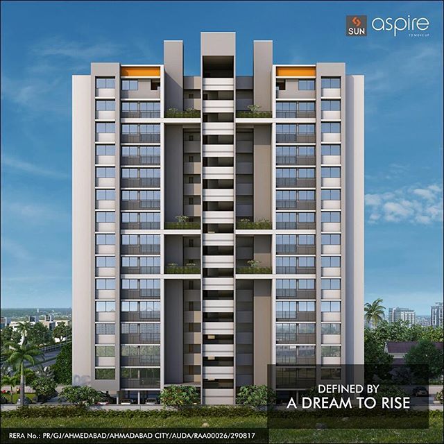 Sun Aspire at Bopal-Shilaj Road attracts aspirational minds that aren't bounded by limits and reach for more. 
#Sunbuilders #RealEstate #SunAspire #Residential