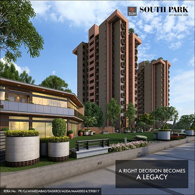 Let yourself be remembered by a decision that is appreciated for a long time, like buying a beautiful Sun South Park Apartment at South Bopal. 
#SunBuilders #SunSouthPark #RealEstate #Lifestyle #Residential