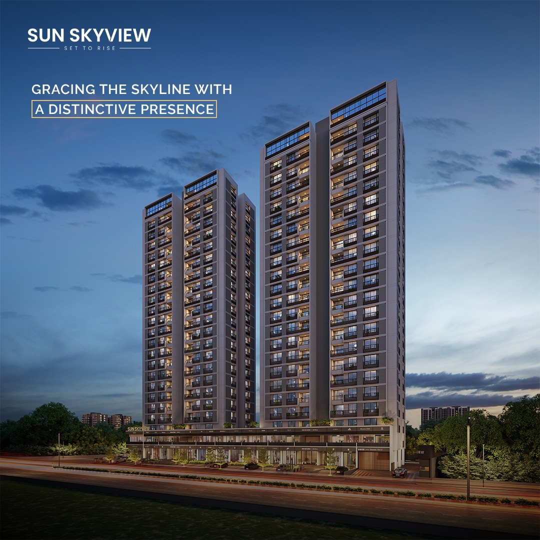 Sun Builders, SunBuildersGroup, SunBuilders, SunSkyview, HighRiseLiving, Residential, Retail, Homes, Shela, 3BHK, RealEstateAhmedabad
