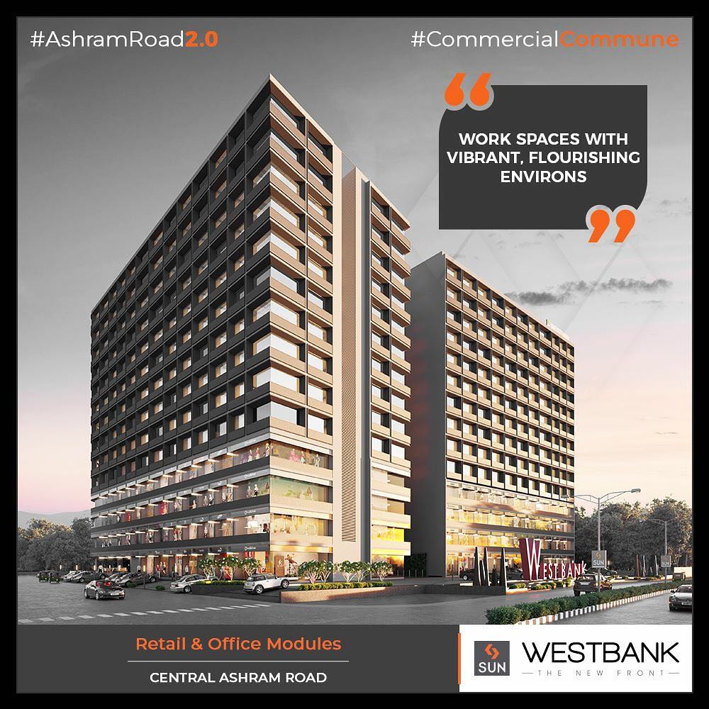 Sun Builders, SunBuilders, RealEstate, WestBank, SunWestBank, Ahmedabad, Gujarat, SunBuildersGroup, AshramRoad2point0, commercialcommune, ComingSoon, NewProject