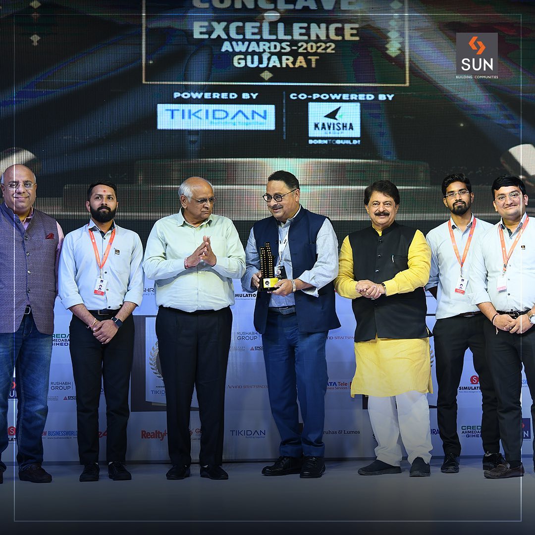 Sun Builders,  SunBuildersGroup, SunBuilders, RealEstateAhmedabad, IndiasFinestDevelopers, BuildingCommunities, Awards