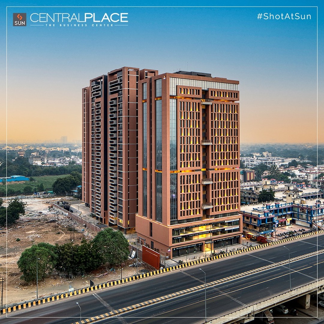 Sun Builders,  SunBuildersGroup, SunBuilders, SunCentralPlace, ShotAtSun, DeliveredProject, Commercial, Offices, Retail, Showrooms, Bopal, BopalFlyover, RealEstateAhmedabad