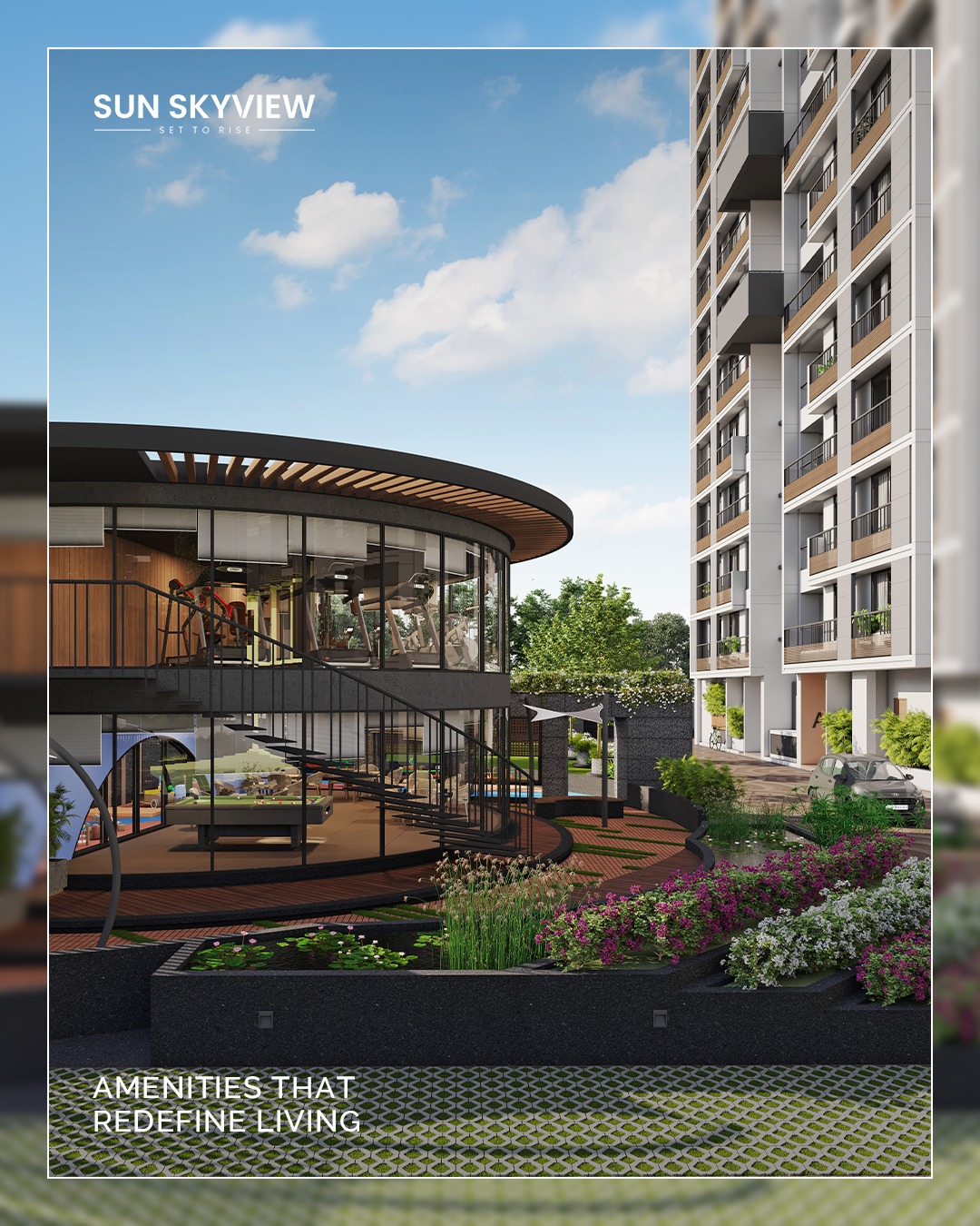 Sun Builders, SunBuildersGroup, SunBuilders, SunSkyview, HighRiseLiving, Residential, Retail, Homes, Shela, 3BHK, RealEstateAhmedabad