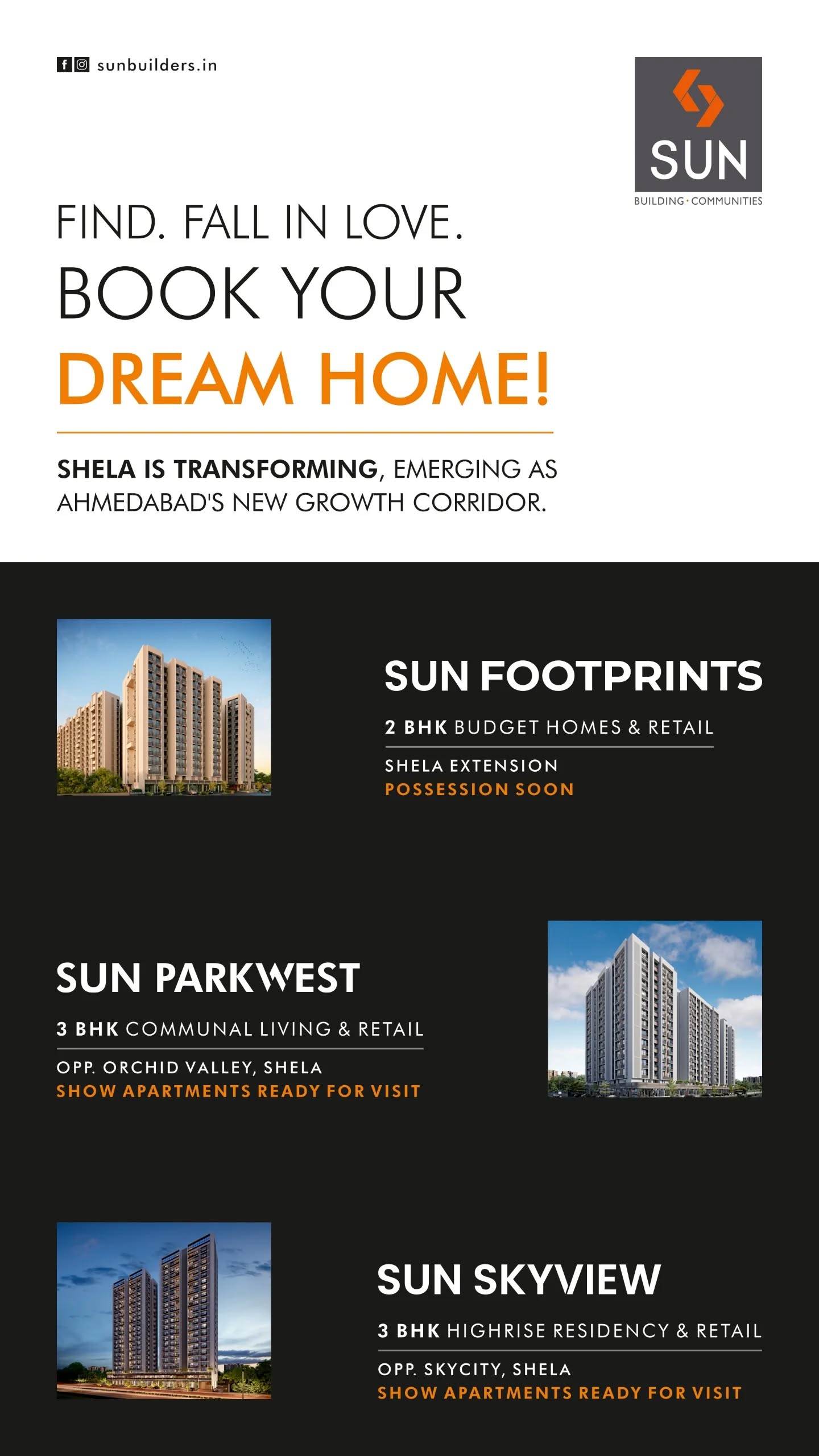 Sun Builders,  SunBuildersGroup, SunBuilders, 2BHKHomes, StepSetHome, ProjectInMaking, Shela, ShelaExtension, SunBuilders, RealEstate, SunFootprints, Ahmedabad, Gujarat