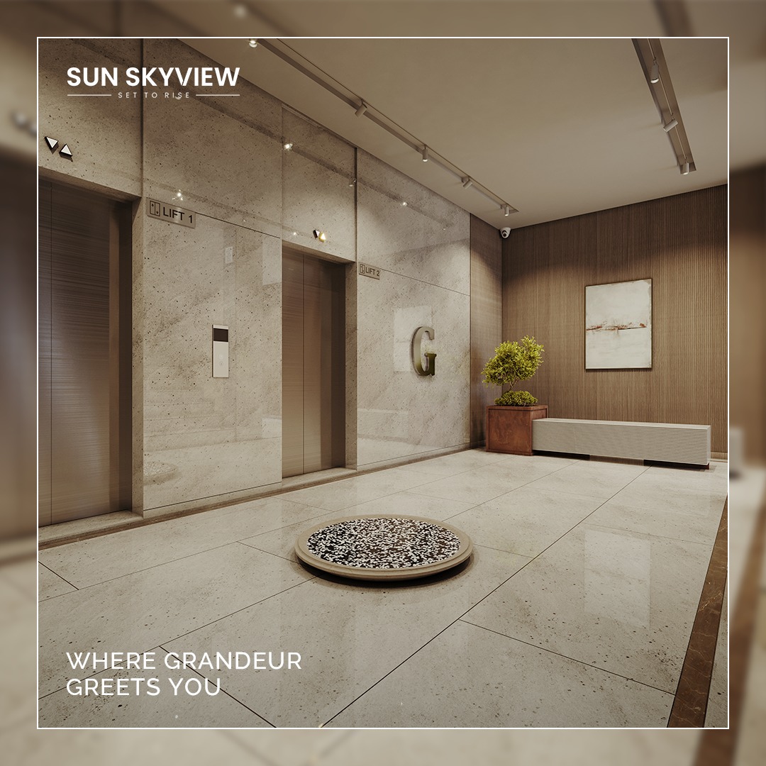 At Sun Skyview, the foyer is a seamless blend of elegance and functionality. Designed to leave a lasting first impression, it welcomes you with sophistication and sets the tone for the elevated lifestyle that awaits.

Enquire today,
Call: +91 99789 32054
Location: Shela
Status: Under Construction

#SunBuildersGroup #SunBuilders #SunSkyview #HighRiseLiving #Residential #Retail #Homes #Shela #3BHK #RealEstateAhmedabad