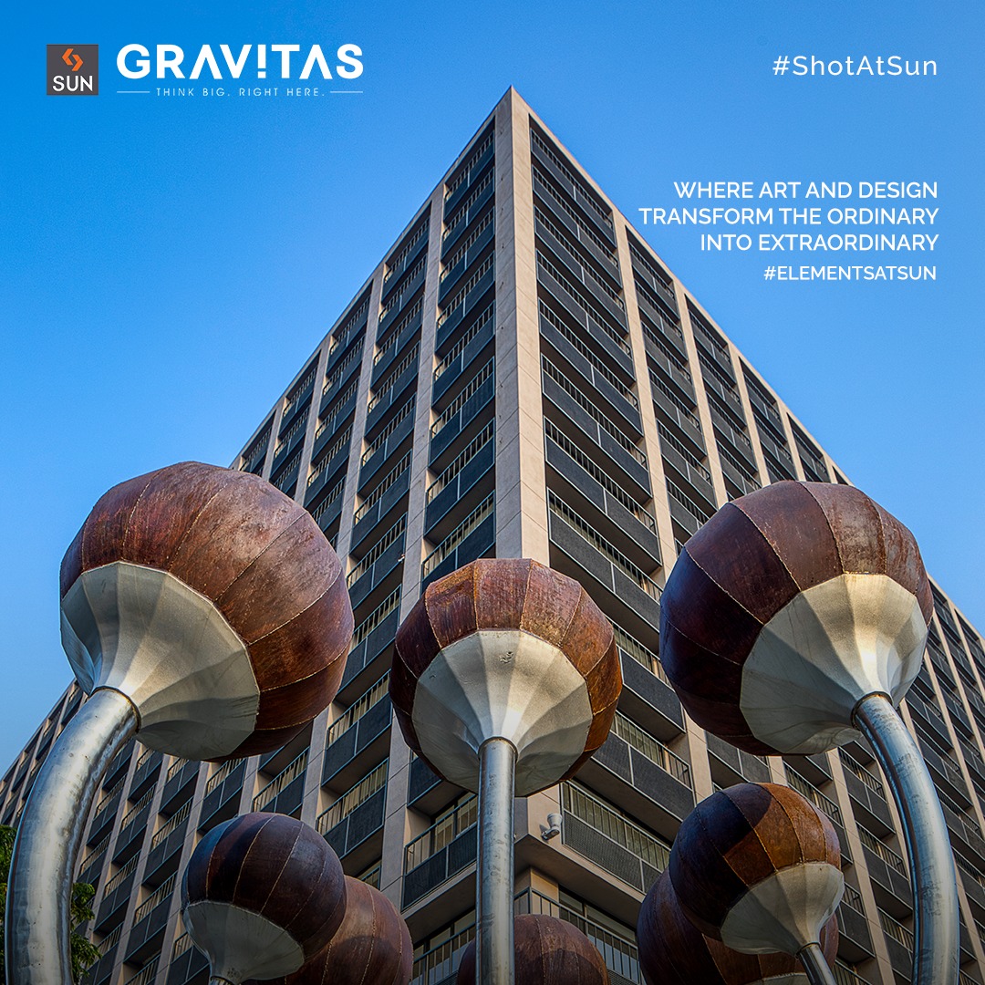Sun Builders, ArtInstallation, ElementsAtSun, SunBuildersGroup, SunBuilders, SunGravitas, CommercialSpace, Offices, Retail, Showrooms, ReadyPossession, BuildingCommunities, ShyamalCrossRoad, RealEstateAhmedabad