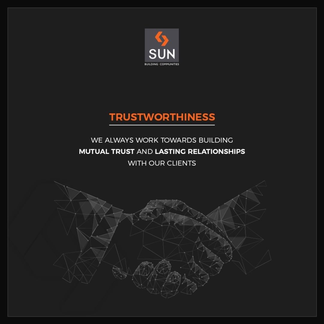 Working in accordance with achieving mutual trust & building lasting relations!

#SunBuilders #RealEstate #Ahmedabad #RealEstateGujarat #Gujarat