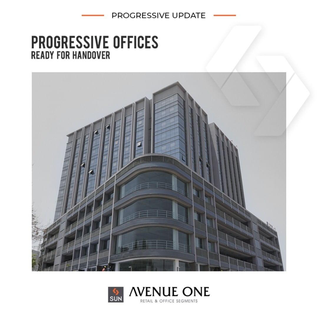 Standing tall at a promising location, #AvenueOne at Manekbaug is ready for handover. 
#ProgressiveUpdate #SunBuilders #RealEstate #ProgressiveSpaces #Ahmedabad #Gujarat
